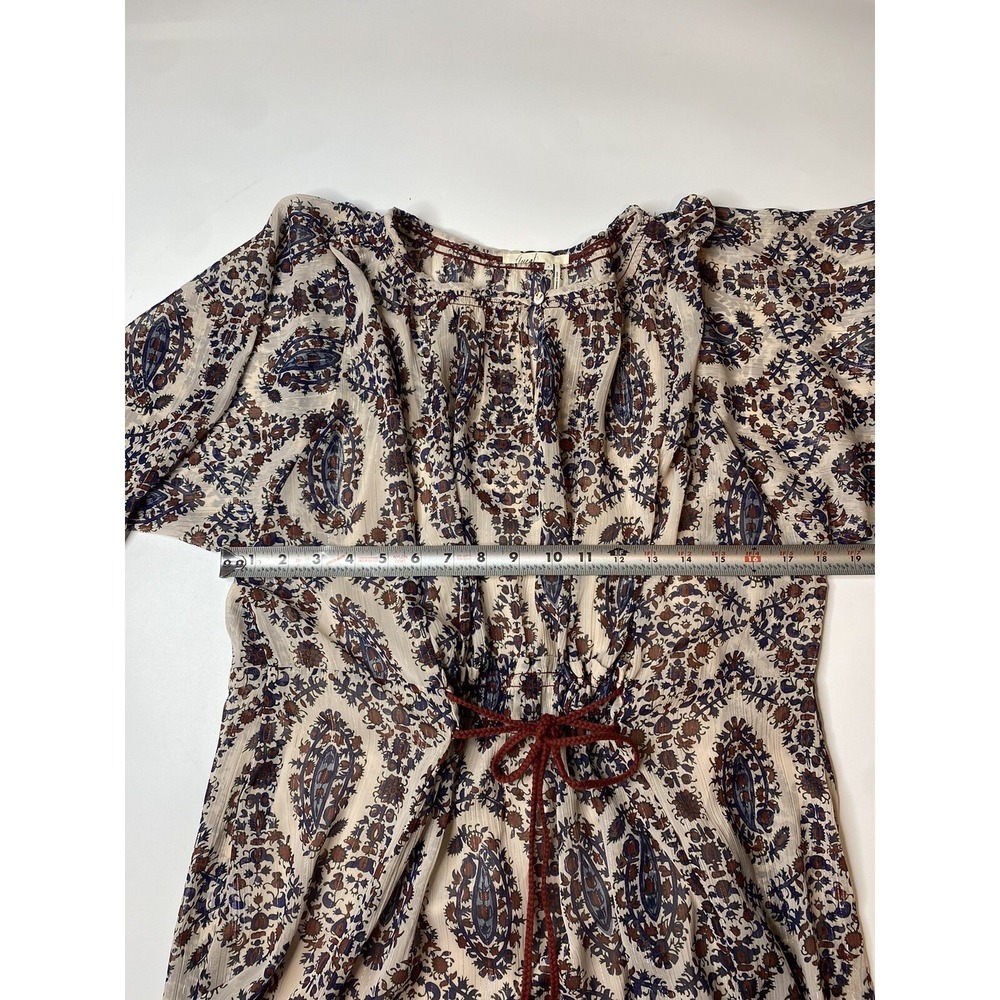 Floreat Anthropologie Dress Women's Small Zharah Peasant Boho Floral Belted - Picture 8 of 10